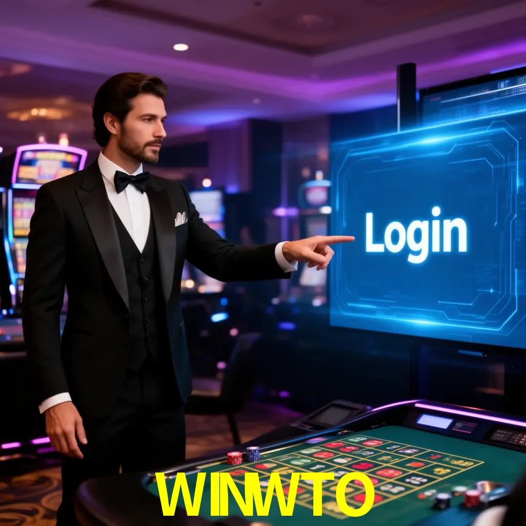 WINWTO Login - OTP, cuenta y soporte Pantalla WINWTO Login con OTP, contraseña, cuenta segura y soporte móvil